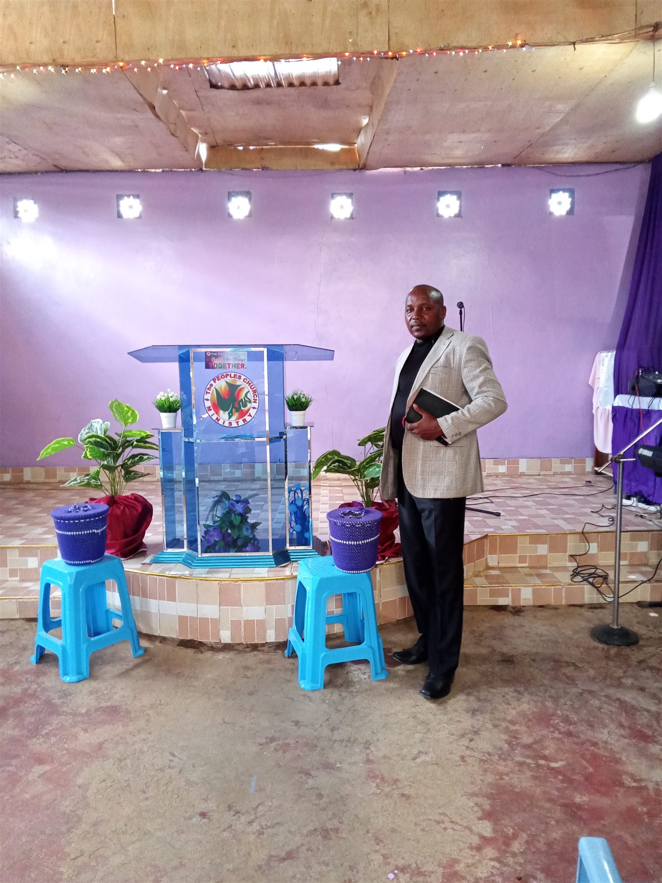 Bishop David Kibali at the TPC Kahawa pulpit